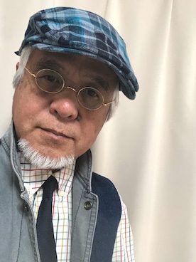 「THE SCOTCH HOUSE（スコッチハウス）のアイテム（帽子）」を使った、しまうまおじさんさん（メンズ・165cm）の秋コーディネート