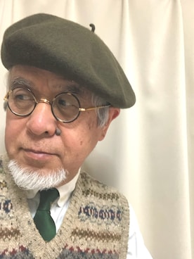 「Django Atour（ジャンゴアトゥール）のアイテム（トップス）」を使った、しまうまおじさんさん（メンズ・165cm）の冬コーディネート