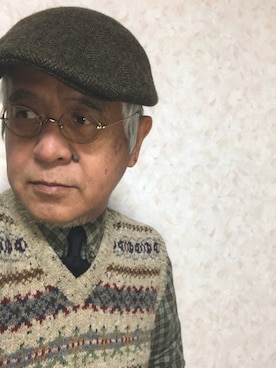 「J.CREW（ジェイクルー）のアイテム（帽子）」を使った、しまうまおじさんさん（メンズ・165cm）の冬コーディネート