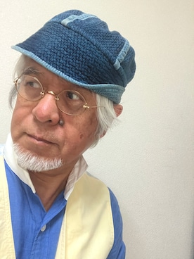 「BLUE BLUE（ブルーブルー）のアイテム（シャツ/ブラウス）」を使った、しまうまおじさんさん（メンズ・165cm・70代）の夏コーディネート