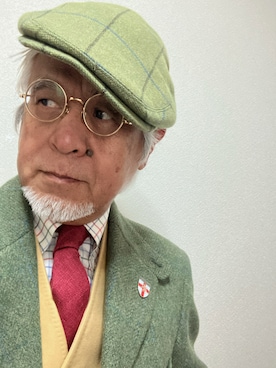 「BROOKS BROTHERS（ブルックスブラザーズ）のアイテム（シャツ/ブラウス、ホワイト系）」を使った、しまうまおじさんさん（メンズ・165cm）の春コーディネート