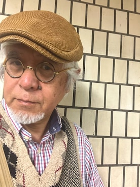 「アイテム（ハンチング/ベレー帽）」を使った、しまうまおじさんさん（メンズ・165cm）の夏コーディネート
