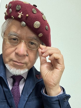 「theory（セオリー）のアイテム（シャツ/ブラウス、パープル系）」を使った、しまうまおじさんさん（メンズ・165cm）の春コーディネート