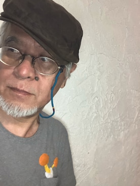 「アイテム（ハンチング/ベレー帽）」を使った、しまうまおじさんさん（メンズ・165cm）の秋コーディネート