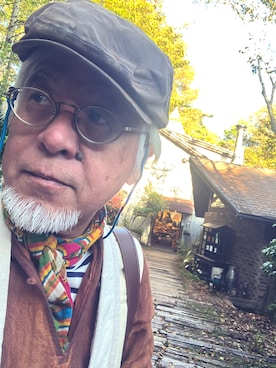 「アイテム（ハンチング/ベレー帽）」を使った、しまうまおじさんさん（メンズ・165cm）の秋コーディネート