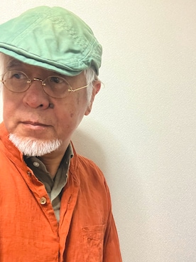 「アイテム（ハンチング/ベレー帽）」を使った、しまうまおじさんさん（メンズ・165cm）の秋コーディネート