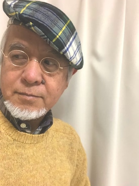 「THE SCOTCH HOUSE（スコッチハウス）のアイテム（帽子）」を使った、しまうまおじさんさん（メンズ・165cm）の冬コーディネート