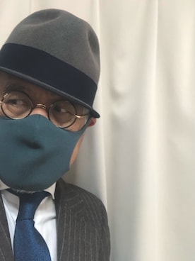 「アイテム（スーツセット、パープル系）」を使った、しまうまおじさんさん（メンズ・165cm）の春コーディネート
