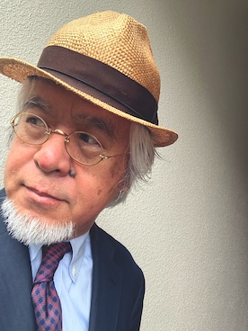 「アイテム（フォーマルスーツ/小物）」を使った、しまうまおじさんさん（メンズ・165cm）の秋コーディネート