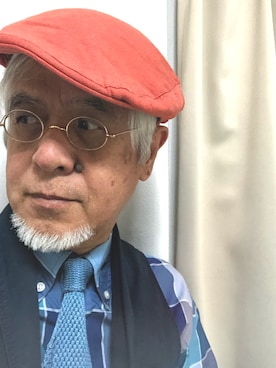 「BLUE BLUE（ブルーブルー）のアイテム（フォーマルスーツ/小物）」を使った、しまうまおじさんさん（メンズ・165cm）の秋コーディネート