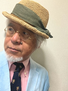 「アイテム（ジャケット/アウター）」を使った、しまうまおじさんさん（メンズ・165cm・70代）の夏コーディネート