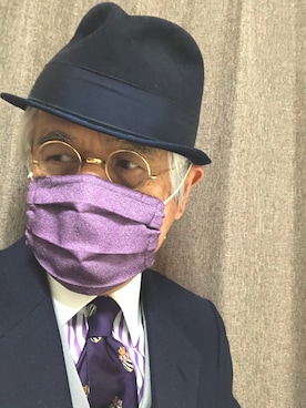 「クレストタイ」｜「アイテム（スーツセット）」を使った、しまうまおじさんさん（メンズ・165cm）の春コーディネート