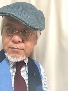 「NIRAME.CO（ニラメッコ）のアイテム（ベスト）」を使った、しまうまおじさんさん（メンズ・165cm）の秋コーディネート