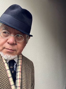 「HACKETT LONDON（ハケットロンドン）のアイテム（シャツ/ブラウス、ホワイト系）」を使った、しまうまおじさんさん（メンズ・165cm）の春コーディネート