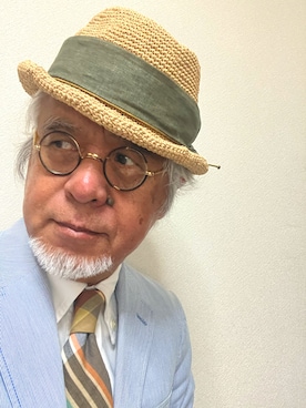 「鎌倉シャツ（カマクラシャツ）のアイテム（シャツ/ブラウス）」を使った、しまうまおじさんさん（メンズ・165cm・70代）の夏コーディネート