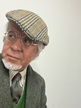 「Barbour（バブアー）のアイテム（シャツ/ブラウス、ベージュ系）」を使った、しまうまおじさんさん（メンズ・165cm）の春コーディネート