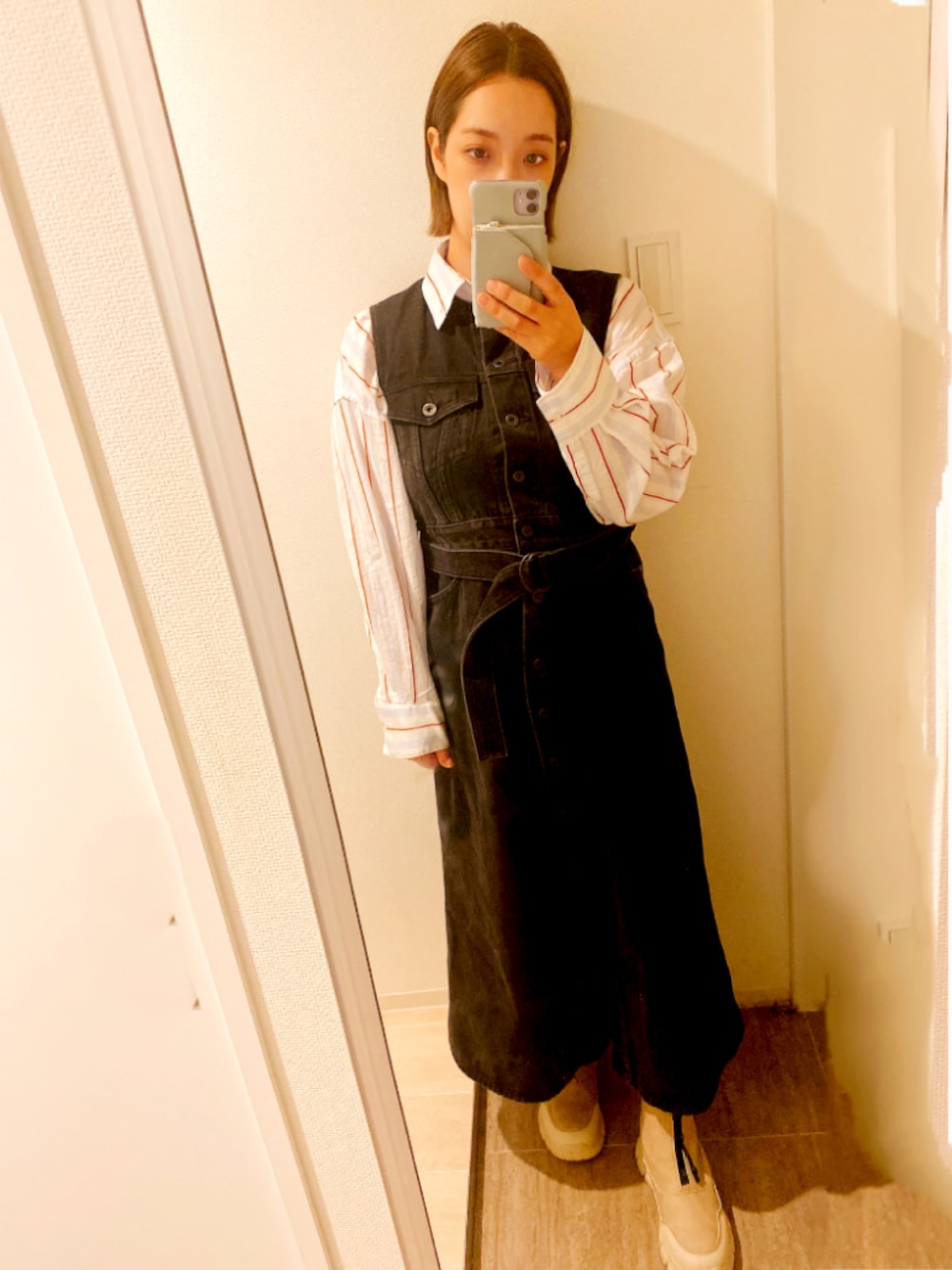 Spick&Span （スピックアンドスパン）5 1/2ジレワンピース デニム Spick & Span（スピックアンドスパン）の「#【5 1/2】ジレ