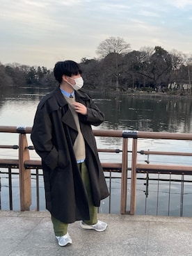 「MONKEY TIME（モンキータイム）のアイテム（ベスト）」を使った、tezuさん（メンズ・174cm）の冬コーディネート