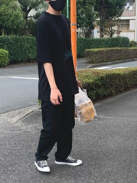「MYne（マイン）のアイテム（トップス）」を使った、マオさん（メンズ・175cm）の秋コーディネート