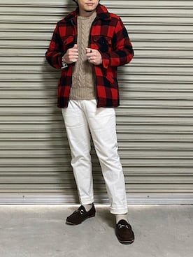 「バッファローチェック」｜bdyoshiさん（メンズ・167cm）の冬コーディネート