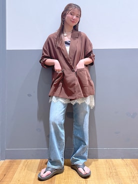 「HONEYSUCKLE ROSE（ハニーサックルローズ）のアイテム」を使った、iwarisa_right_onさん（レディース・155cm）の夏コーディネート
