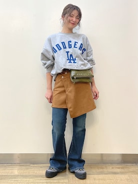 「Right-on（ライトオン）のアイテム（スウェット）」を使った、iwarisa_right_onさん（レディース・155cm）の秋コーディネート