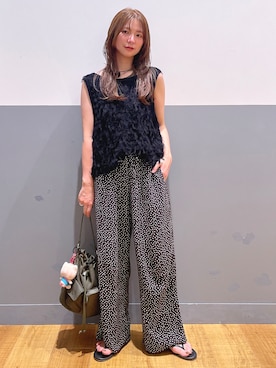 「Right-on（ライトオン）のアイテム（ベスト）」を使った、iwarisa_right_onさん（レディース・155cm）の夏コーディネート