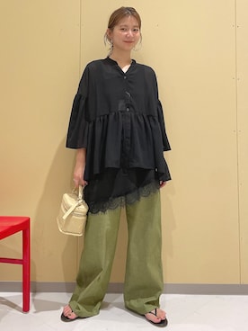 「SOMETHING（サムシング）のアイテム」を使った、iwarisa_right_onさん（レディース・155cm）の夏コーディネート
