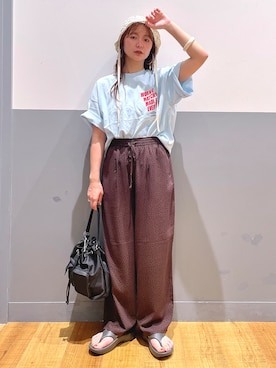 「Right-on（ライトオン）のアイテム（帽子）」を使った、iwarisa_right_onさん（レディース・155cm）の夏コーディネート