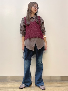 「SOMETHING（サムシング）のアイテム」を使った、iwarisa_right_onさん（レディース・155cm）の秋コーディネート