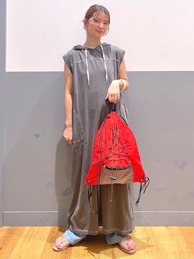 「SOMETHING（サムシング）のアイテム（パンツ）」を使った、iwarisa_right_onさん（レディース・155cm）の夏コーディネート