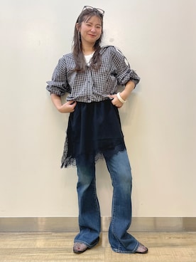 「SOMETHING（サムシング）のアイテム」を使った、iwarisa_right_onさん（レディース・155cm）の秋コーディネート