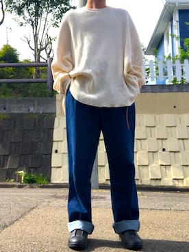 「MoonStar（ムーンスター）のMOONSTAR/810s/ムーンスター/エイトテンス KITCHE/キッチェ（スニーカー）」を使った、ちーさん（メンズ・165cm）の秋コーディネート