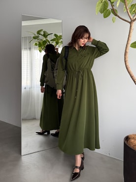 「デイリーカジュアル」｜「アイテム（ワンピース/ドレス）」を使った、STYELEDELIさん（レディース・169cm）の春コーディネート