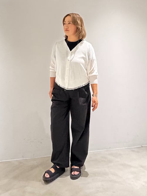 【BLK001】揺れる糸裾ショートカーデ