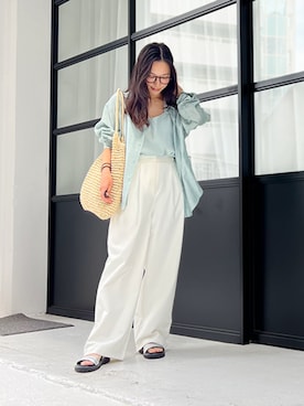 「STYLE DELI（スタイルデリ）のアイテム（パンツ）」を使った、STYELEDELIさん（レディース・157cm）の春コーディネート