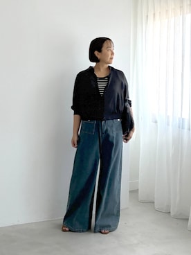 「アイテム（タンクトップ）」を使った、STYELEDELIさん（レディース・156cm）の秋コーディネート