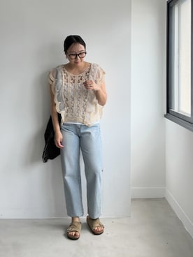 「アイテム（ベスト）」を使った、STYELEDELIさん（レディース・157cm）の夏コーディネート