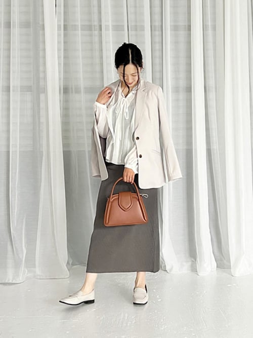 ニット セーター 「LUXE」ストライプ状フリルのカットソーセットアップ レディース LUXE】ストライプ状フリルのカットソーセットアップ
