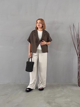 「STYLE DELI（スタイルデリ）のアイテム（パンツ）」を使った、STYELEDELIさん（レディース・163cm）の夏コーディネート