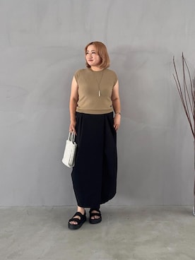 「STYLE DELI（スタイルデリ）のアイテム（スカート）」を使った、STYELEDELIさん（レディース・163cm）の夏コーディネート