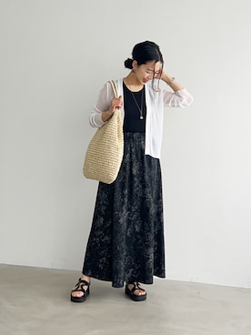 「STYLE DELI（スタイルデリ）のアイテム（スカート）」を使った、STYELEDELIさん（レディース・157cm）の春コーディネート