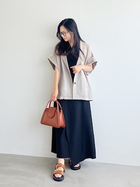 「アイテム（タンクトップ）」を使った、STYELEDELIさん（レディース・157cm）の夏コーディネート