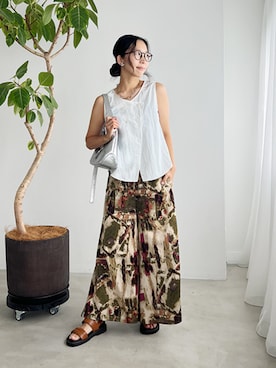 「STYLE DELI（スタイルデリ）のアイテム（バッグ）」を使った、STYELEDELIさん（レディース・157cm）の夏コーディネート