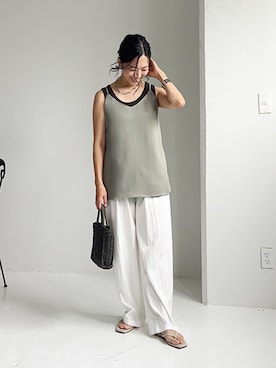 「アイテム（キャミソール）」を使った、STYELEDELIさん（レディース・157cm）の夏コーディネート