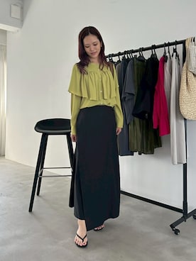 「STYLE DELI（スタイルデリ）のアイテム（スカート）」を使った、STYELEDELIさん（レディース・164cm）の夏コーディネート