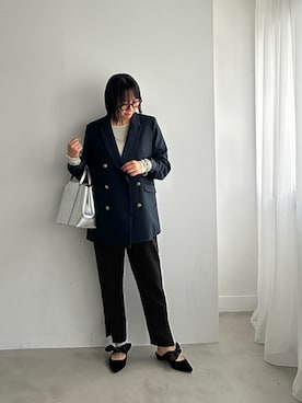 「シンプル・ベーシック」｜「アイテム（ジャケット/アウター）」を使った、STYELEDELIさん（レディース・157cm）の春コーディネート