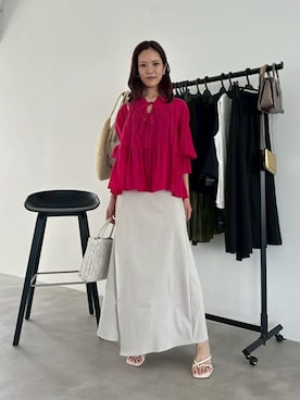 「STYLE DELI（スタイルデリ）のアイテム（スカート）」を使った、STYELEDELIさん（レディース・164cm）の夏コーディネート