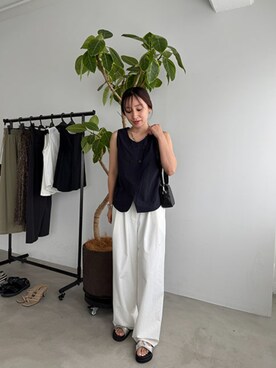 「STYLE DELI（スタイルデリ）のアイテム（パンツ）」を使った、STYELEDELIさん（レディース・157cm）の夏コーディネート