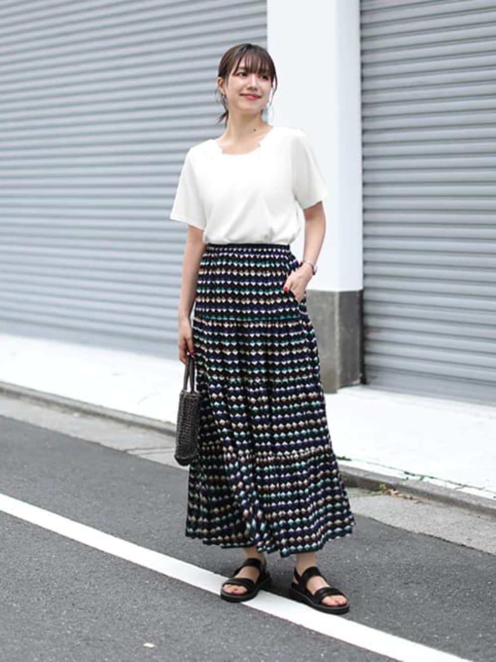 STYLE DELI（スタイルデリ）の「ひし形カラープリントティアード
